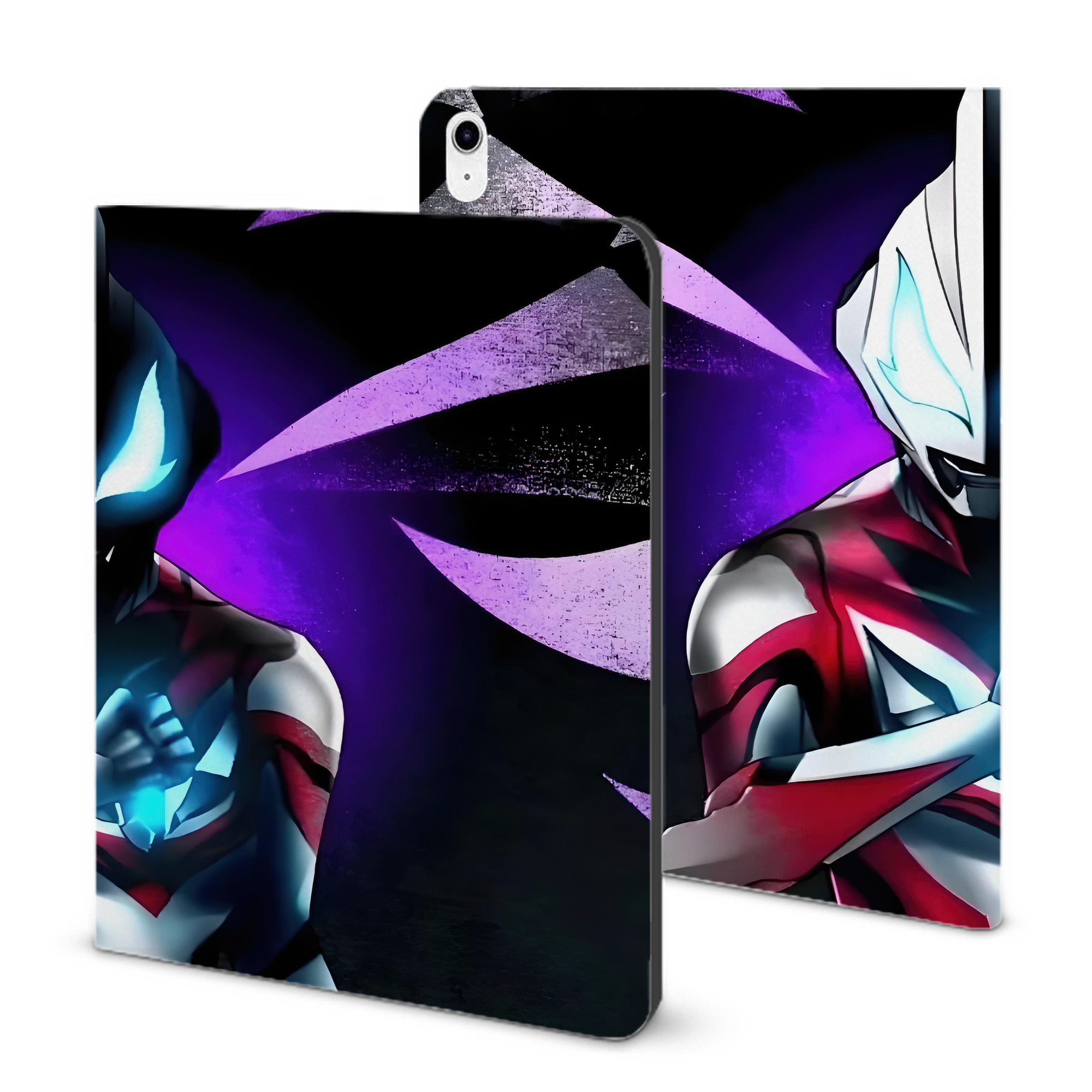 （画像用） ウルトラマン Ultraman IPad ケース ブック型 PUレザー TPU 耐衝撃 軽量 薄型 ペン収納なし 全面保護 IPad 各モデル対応